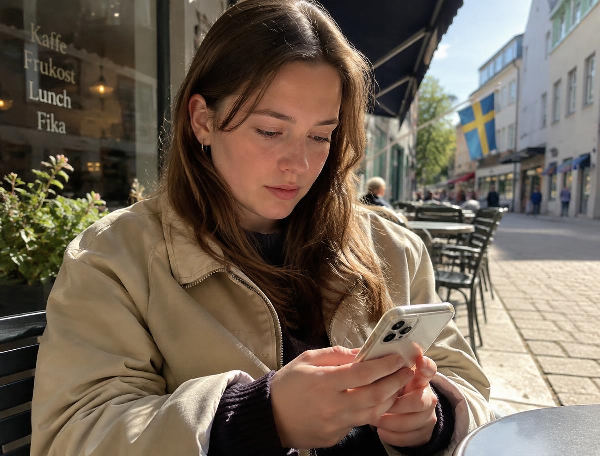Arbetssökande som läser om lediga jobb i mobilen